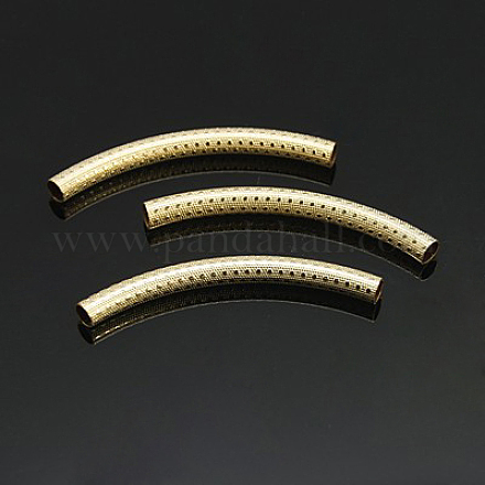 Yellow Gold Filled Curved Tube Beads KK-G150-1-1