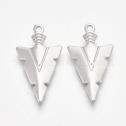 201 Stainless Steel Pointed Pendants STAS-T045-23P-1