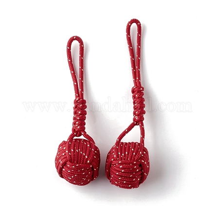 Polyester Ball Pendant Decoration HJEW-XCP0001-03-1