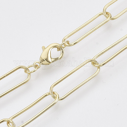 Fabrication de collier de chaîne trombone ovale ronde MAK-S072-06A-LG-1