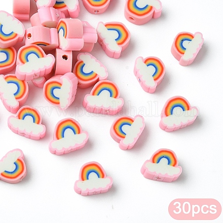 30шт бусины из полимерной глины ручной работы CLAY-YW0002-26C-1