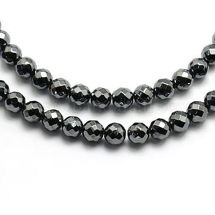 Non-magnetic Synthetic Hematite Round Beads Strands G-F161-49A-1