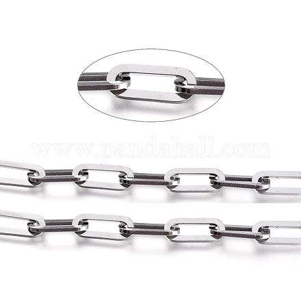 304 Stainless Steel Paperclip Chains CHS-L020-005P-1