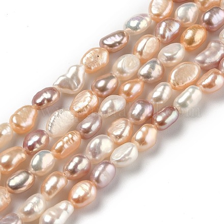 Fili di perle di perle d'acqua dolce coltivate naturali PEAR-L033-30A-1