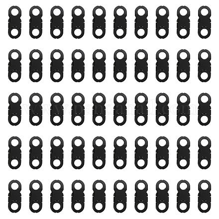 Chgcraft プラスチックサイドリリースバックル 100 個  バックパック用の頑丈なスナップクリップ  ウエストパック  ブラック  27.5x11x5mm  穴：6mm KY-CA0001-52-1
