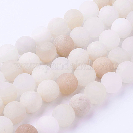 Rosa naturale fili di perle avventurina G-G735-82-10mm-1