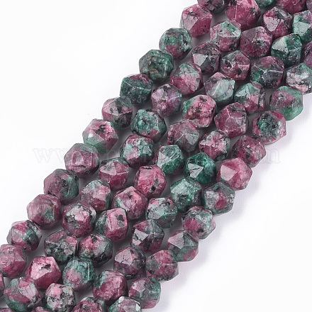 Natürliche Sesam Jaspis / Kiwi Jaspis Perlen Stränge X-G-S348-02C-1