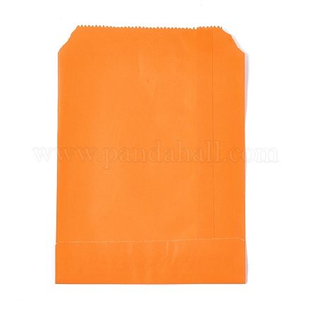 環境に優しいクラフト紙袋  ギフトバッグ  ショッピングバッグ  長方形  オレンジ  18x13x0.02cm AJEW-M207-C01-02-1