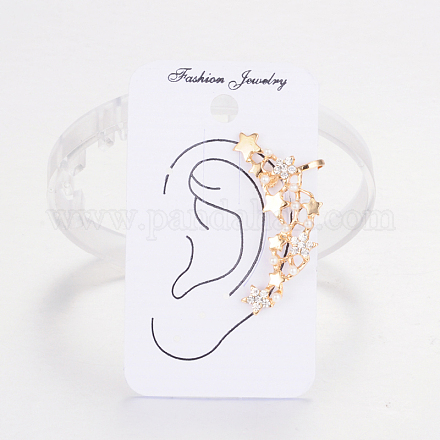 Star Alloy Cuff Earrings EJEW-O069-11G-1