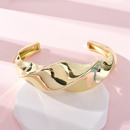 Латунь манжеты браслеты для женщин BJEW-Q060-03G-1