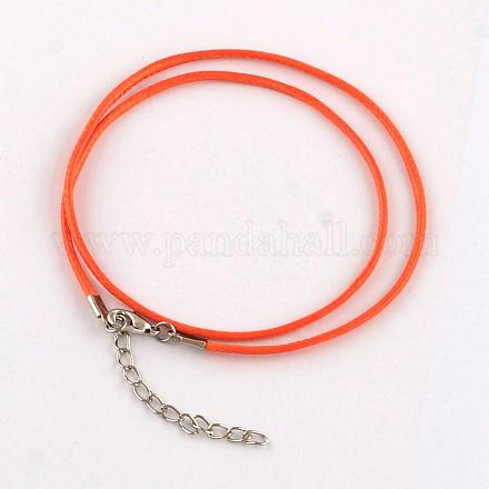Waxed Cotton Cord Necklace Making MAK-S032-1.5mm-146-1