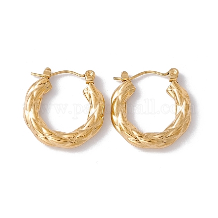 Ion Plating(IP) 304 Stainless Steel Thick Hoop Earrings for Women EJEW-E199-10G-1