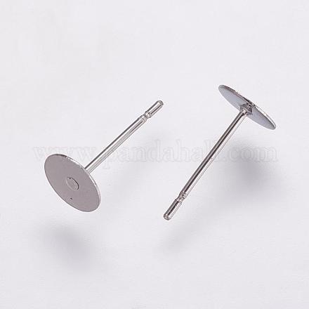 304 impostazioni per orecchini a bottone in acciaio inossidabile STAS-K146-009-6mm-1