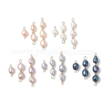 Натуральные жемчужные подвески-коннекторы в виде картофеля&nbsp;PALLOY-JF04902-1