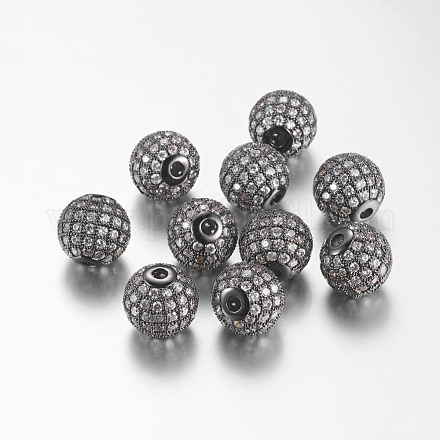 Perles de cubes zircone en laiton  X-ZIRC-F001-15B-1