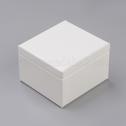 (venta de existencias navideñas) caja de anillo de joyería de papel con cubierta ligera OBOX-G012-01D-1