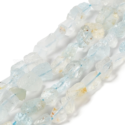 Raw Rough Natural Aquamarine Beads Strands G-I283-G08-02-1
