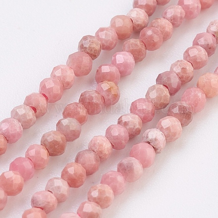 Chapelets de perles en rhodochrosite naturelle G-F568-127-2mm-1