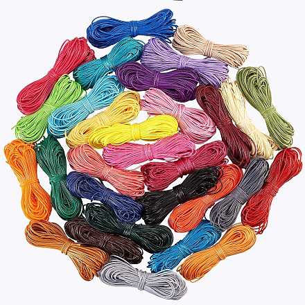 30 Bündel 30 Farben gewachste Polyesterschnur YC-SZ0001-02-1