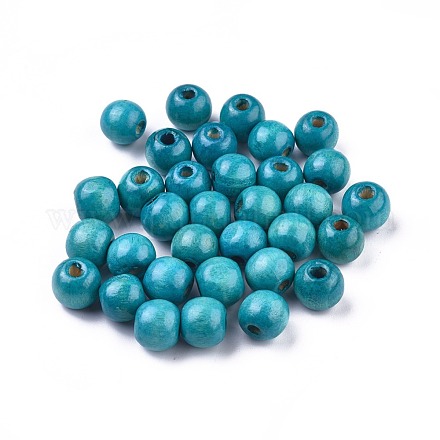 Dyed Natural Wood Beads WOOD-Q006-12mm-02-LF-1