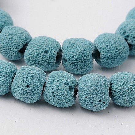 Natural Lava Rock Round Beads Strands G588-6-1