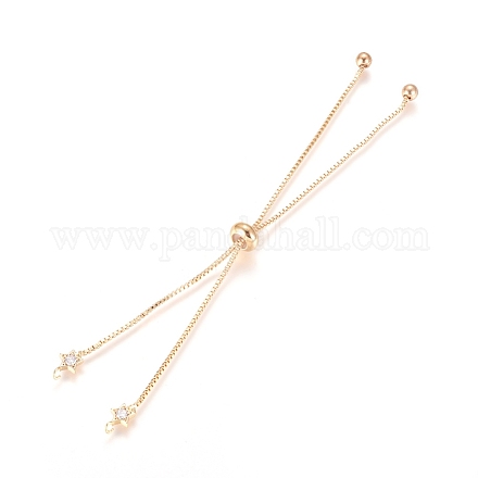 Adjustable Brass Slider Bracelets Making KK-I667-15G-1