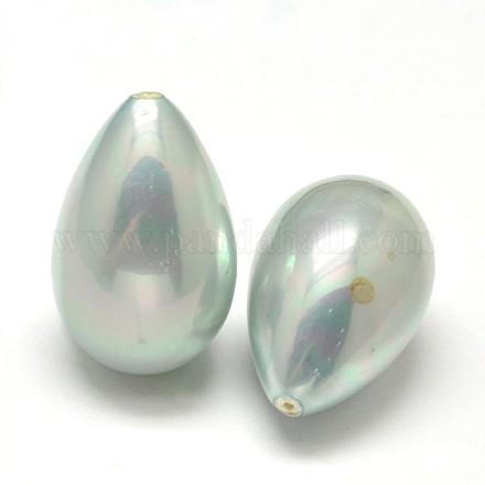 Half Drilled Teardrop Shell Pearl Beads BSHE-M005-09D-1