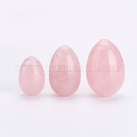 Colgantes naturales de cuarzo rosa G-E379-03-1