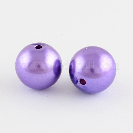 ABS Plastic Imitation Pearl Round Beads SACR-S074-8mm-A64-1