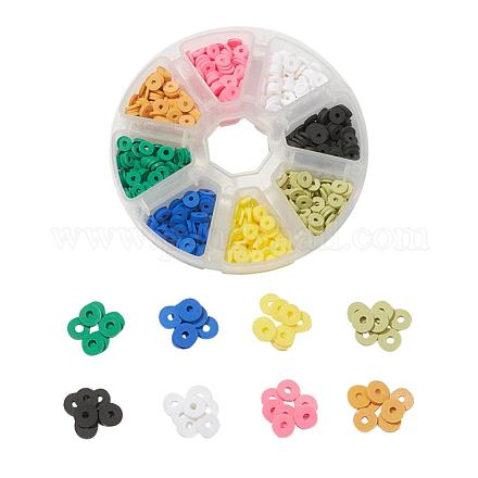 1120Pcs 8 Colors Handmade Polymer Clay Beads CLAY-YW0001-14B-1