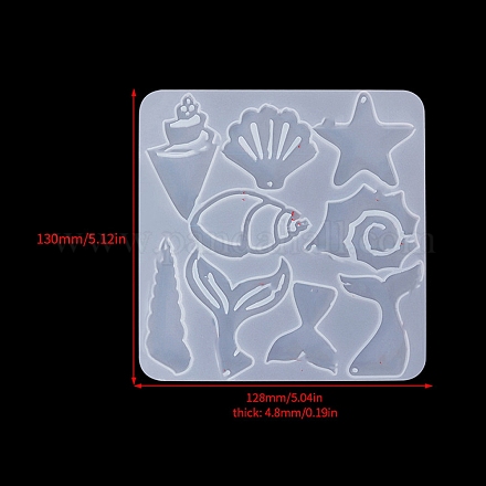 Moules à pendentif en silicone de qualité alimentaire bricolage PW-WG71054-01-1