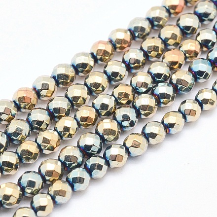Electroplate Non-magnetic Synthetic Hematite Beads Strands G-L486-F-19-1