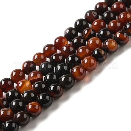 Chapelets de perles d'agate naturelle G-G390-6mm-06-1