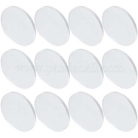 NBEADS 25 PCS Transparent Acrylic Circle Blanks Discs OACR-NB0001-04-1