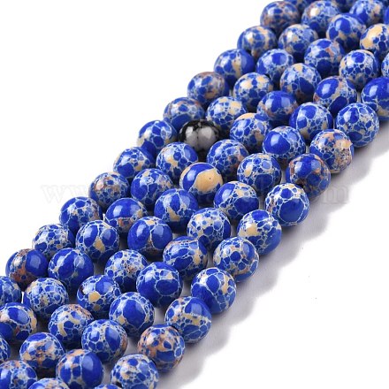 Fili di perle di diaspro imperiale sintetico G-E568-01A-03-1
