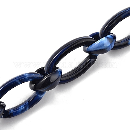 Handmade Acrylic Cable Chains X-AJEW-JB00709-01-1