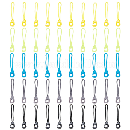 Wholesale GORGECRAFT 5 Colors 50PCS Heavy Duty Nylon Zipper Tab