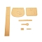 Clear Acrylic Leather Template, Mini Crossbody Bag Making Template, Clear, 43~445x11~203x2mm, Hole: 1.5mm, 7pcs/set