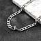 Tarnish Resistant Trendy Unisex 304 Stainless Steel Figaro Chain Necklaces, with Lobster Clasps, Stainless Steel Color, 19 inch(48.3cm), 5mm