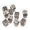 Alloy Beads, Cube, Antique Silver, 8.5x7x7mm, Hole: 1.4mm
