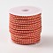 Rivet Faux Suede Cord, Faux Suede Lace, with Aluminum, Indian Red, 3x2mm, about 20yards/roll