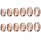 12Pcs 6 Size 304 Stainless Steel Grooved Finger Ring Settings, Ring Core Blank, for Inlay Ring Jewelry Making, Rose Gold, US Size 6 1/2~13(16.9~22.2mm), 2Pcs/size