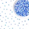 50G Imitation Cat Eye Glass Seed Beads, Rondelle, Two Tone, Cornflower Blue, 4~4.5x2.5~3mm, Hole: 1.2~1.5mm