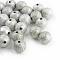 Spray Painted Acrylic Beads, Matte Style, Round, Silver, 12mm, Hole: 2mm, about 550pcs/500g
