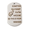 Non-Tarnish 201 Stainless Steel Pendants, Message Charms, Oval with Word Charms, Stainless Steel Color, 49x28x2mm, Hole: 3mm