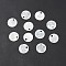 Natural Capiz Shell Charms, Flat Round, White, 11x0.9mm, Hole: 1.5mm