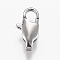 Tarnish Resistant 316 Surgical Stainless Steel Lobster Claw Clasps, Manual Polishing, Stainless Steel Color, 11x5.5x3mm, Hole: 2x1.5mm