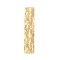 Ion Plating(IP) 304 Stainless Steel Pendants, Real 18K Gold Plated, Rectangle, 60x12x1.1mm, Hole: 2mm