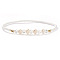 Fashion Plastic Imitation Pearl & Natural Freshwater Pearl & Glass Beaded Stretch Bracelets for Women, Round, White, 6.89 inch(17.5cm)