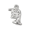 Anti-Tarnish 304 Stainless Steel Pendants,  Trumpet Charm, Stainless Steel Color, 17.5x13x3mm, Hole: 1.5mm